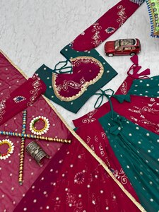 Ensemble Lehenga Choli brodé pour femme, longueur ras du sol, avec dupatta en résille, tenue traditionnelle indienne et pakistanaise pour mariage et soirée, séchage rapide - Product Image 4