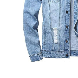 Chaqueta de Mezclilla para Hombre, Estilo Nuevo, Transpirable, con Cuello Largo, Chaqueta de Mezclilla de Invierno, Estilo Vintage, Nuevo Diseño - Product Image 5