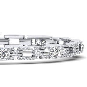 Bracelets REYES en argent sterling 925, design classique original, coupe ovale, 7,2 carats de moissanite, pour femmes, cadeau de mariage pour elle - Product Image 4