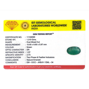 Loose 6.55 Ct Synthetic Zambian Emerald-Emerald Cut Pear & Oval Shapes-8x10mm for Fine Jewelry - Product Image 4