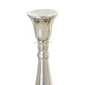 <b>Silver</b> Three Arm Candle Stand Metal Tabletop Home Decoration Bar Shape Durable Candle Holder - Product Image 3