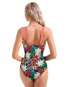 Traje de Baño Entero Sexy de Talla Grande para Mujer, Color Sólido, Fabricante de Trajes de Baño con Logotipo Personalizado, Proveedor de Trajes de Baño de Corte Alto y Espalda Baja - Product Image 4