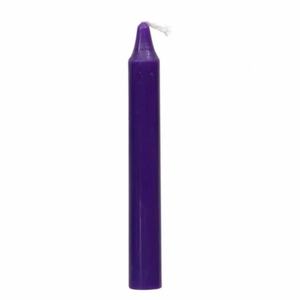 Handmade 4-Inch Purple Straight Chime Paraffin Wax Stick <b>Candles</b> 100% Natural Eco-Friendly Religious Holiday Christmas Weddings - Product Image 3