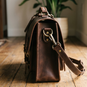 Regal Three Llc Genuine <b>Leather</b> Briefcase Men Classic Handmade Business <b>Soft</b> <b>Bag</b> Buckle Closure Red Shoulder Laptop <b>Leather</b> <b>Bags</b> - Product Image 5