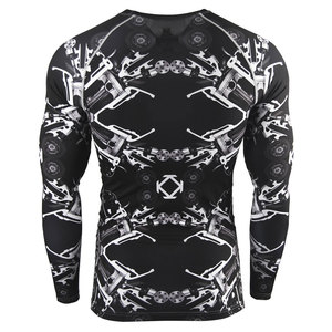Wholesales 2026 Rash Guard Sublimation Long Sleeve Printed Custom Men Sun Protection Clothing Men Compression Rush Guard OEM - Product Image 5