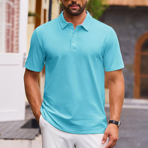 Nouveau polo homme 2026 en mélange de coton, manches courtes, respirant, décontracté, pour l'été, coupe confortable et décontractée, col boutonné, idéal pour le golf - Product Image 2