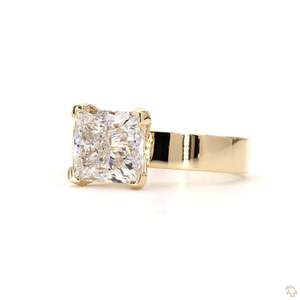 18K Gold Fine Jewelry 4.00 Ct Lab Grown Diamond <b>Mens</b> <b>Ring</b> Princess Cut Engagement Anniversary Statement Band Customizable - Product Image 3