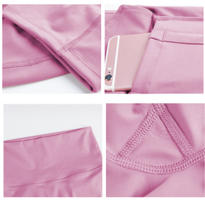 Shorts OEM décontractés, unis, pour le sport, la gym, l'entraînement, avec logo personnalisé, pour femme, séchage rapide, taille haute, yoga - Product Image 6