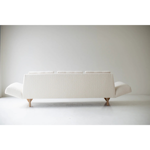 Canapé moderne 3 places Alaska en teck massif de haute qualité avec revêtement pour usage intérieur. - Product Image 6