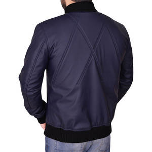 Custom Made Men Genuine Leather <b>Jacket</b> 2026 New Fashion Waterproof Breathable Anti-Uv <b>Mandarin</b> <b>Collar</b> Bomber <b>Jacket</b> Manufacturer - Product Image 4