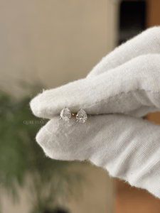 18k Gold 0.912ct Pear Cut Lab Grown Diamond Solitaire Stud <b>Earrings</b> Premium <b>Fine</b> Jewelry For Anniversary Wedding Bridal Gift - Product Image 3