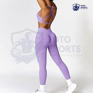 Ensemble de yoga pour femmes léger, confortable, coupe ajustée, tissu performant, séchage rapide, tendance, respirant, idéal pour la course et le fitness - Product Image 5