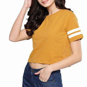 New Arrival Women Crop <b>Top</b> T-Shirt O Neck Breathable Slim Casual Oversized Short Sleeve T-shirts <b>Plus</b> <b>Size</b> Women Crop <b>Top</b> Shirt - Product Image 4