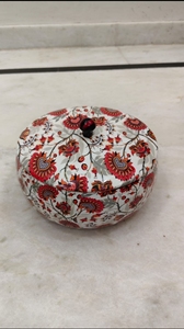 Tazón de Ensalada de Madera Hecho a Mano con Tapa, Tazón para Servir con Estampado Floral, Vajilla Ecológica, Tazón para Mezclar Frutas, Decoración Rústica, Regalo - Product Image 3