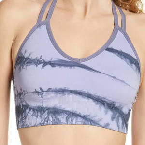 Sujetador deportivo de fitness para mujer, de alto impacto, con relleno, tirantes ajustables, malla transpirable, sin costuras, para yoga, running, gimnasio, entrenamiento, ropa deportiva frontal - Product Image 2