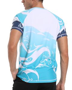Men's <b>Swim</b> <b>Shirt</b> Short Sleeve Quick Dry Lightweight Fishing Beach Wear Water Sports <b>T</b>-<b>Shirt</b> - Product Image 3