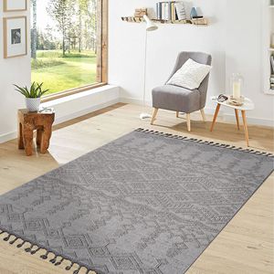 NAAR Collezione Guros Tappeto Tradizionale 4X6 per Interni/Esterni Bianco/Bianco - Product Image 2