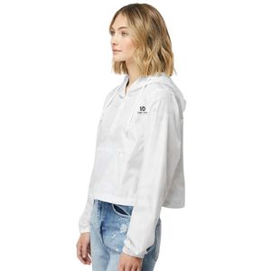 Chaqueta Corta Ligera Cortavientos con Capucha para Mujer, Cremallera Completa, Ropa Exterior Casual, Resistente al Viento, Impresión Personalizada, Venta al por Mayor de Fábrica - Product Image 3