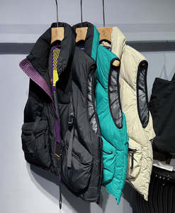 Outdoor Hooded Multi-pocket Puffer Two Piece Jacket Set for <b>Men</b> with Strap and Front Logo Sample - Product Image 5