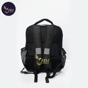 Vietnam <b>Black</b> Tech <b>Backpack</b> Water-Shield Polyester Reinforced Build Quick-Lock Zips Streamlined Carry for School Office Travel - Product Image 6