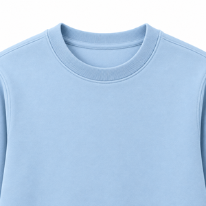 Unisex <b>Light</b> <b>Blue</b> Crew Neck Pullover Sweatshirt Solid Knitted <b>Long</b> <b>Sleeve</b> Casual Regular Fit <b>Top</b> Autumn - Product Image 3