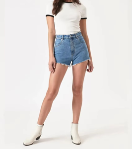 Precio al por Mayor, Novedades 2025, Ropa de Mujer, Shorts Elásticos Ajustados, Shorts de Mezclilla de Cintura Alta para Mujer - Product Image 5