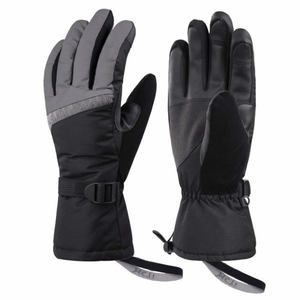 Gants de ski de haute qualité du fournisseur direct d'usine, conception de logo personnalisé, durables, respirants, en cuir, imperméables pour l'hiver - Product Image 1