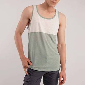 Contrast Color OEM Service Design Plus Size Casual Knitted Cotton/Polyester Summer Sleeveless Tank Tops with Automated Cutting - Product Image 6