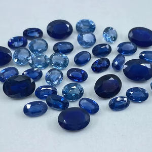 Saphirs fins facettés de forme ovale, pierres précieuses en vrac, tailles variées de 4x3mm à 7x5mm, calibrées, lot pour la création de bijoux - Product Image 1