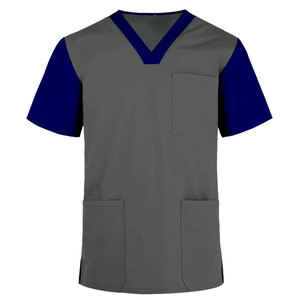 Men's High-quality Breathable Windproof Lab Coat Front Pocket Long Sleeves Customizable Summer Hospital Men's Scrub Lab Coat - Product Image 6
