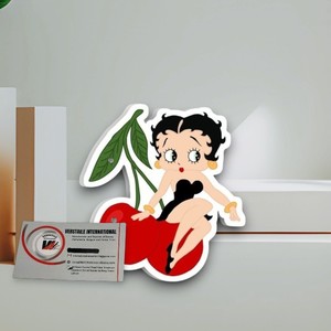 Placas Magnéticas Acrílicas Ecológicas para Extensiones de Pestañas con Diseño de Corazón de Betty Boop y Hello Kitty, Color Rojo Intenso - Product Image 3