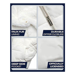 Chaqueta Acolchada para Mujer, Resistente al Agua, con Forro de Piel Sintética, Cálida, con Capucha, para Invierno - Product Image 3