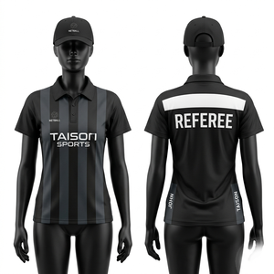 เสื้อกรรมการเน็ตบอลผ้าโพลีเอสเตอร์ตาข่ายพรีเมียม 160 GSM สีน้ำเงิน-ส้ม ตัดต่อแผงสีตัดกัน ระบายอากาศได้ดี พร้อมสกรีนโลโก้ตามสั่ง - Product Image 4