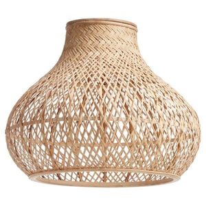 Natural Handmade <b>Rattan</b> Lampshade Supplier Eco Friendly Decorative Boho Light Shade Durable Lightweight from Vietnam - Product Image 1