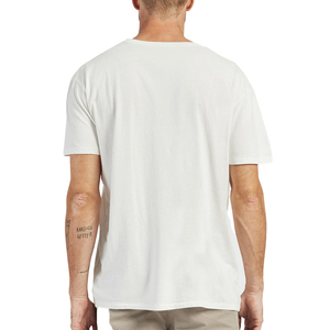 T-shirt blanc à manches courtes, col rond, coupe classique, décontracté, en jersey de coton tricoté, design uni, couleur unie - Product Image 2