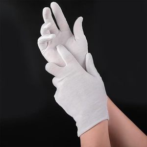 <b>White</b> Cotton Gloves for Eczema Dry Hands Breathable Work Glove Liners Moisturizing Spa Jewelry Inspection Etiquette Gloves Stret - Product Image 6