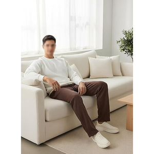 Sweat à capuche léger en mélange coton-polyester 8,5 oz pour homme, imprimé décoratif automne, prêt à porter - Product Image 4