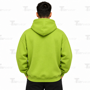 Sudadera con capucha extragrande para hombre, de forro polar lavado a la piedra, estilo urbano de manga larga, corte holgado y extragrande para un look retro - Product Image 4