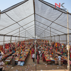 Lona de Protección Impermeable Resistente al Desgarro para Puestos de Venta al Aire Libre, Cubierta para Puestos de Mercado de Temporada - Product Image 3