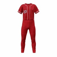Ensemble de maillot et pantalon d'équipe de baseball personnalisé, vêtements de sport respirants et performants pour les clubs, les écoles et les académies