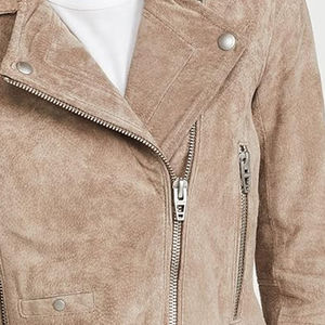 Veste en cuir suédé véritable pour femmes de haute qualité, fabriquée par des fabricants professionnels de vestes en cuir suédé - Product Image 6