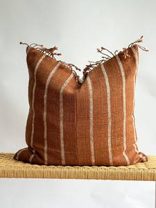 Housse de coussin en coton rayé style bohème pour la décoration du canapé, housse de coussin en coton rayé bohème, taie d'oreiller décorative, faite à la main - Product Image 2