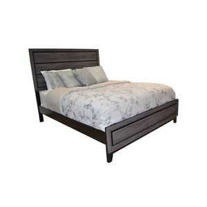 <b>Queen</b> <b>Size</b> Contemporary Gray Wood <b>Bed</b> Modern Design with Comfort and Style - Product Image 2