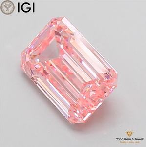 ใบรับรอง IGI เพชร CVD ขนาด 4.02 กะรัต สีชมพูสดใส ระดับความสะอาด VVS2 ทรงมรกต สำหรับจี้เพชรเดี่ยว ของขวัญ - Product Image 5