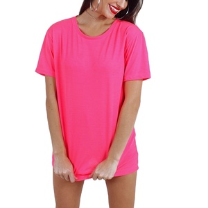 Style chaud été femmes col rond T-shirt nouvel été à la mode manches courtes lâche longueur moyenne Style exportation du fournisseur BD - Product Image 1