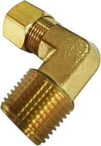 Coude mâle en laiton à compression forgé AOL112 SAE # 060202, 90 °   Raccord coudé, connecteur hydraulique pneumatique, raccord en laiton OEM - Product Image 2