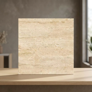 Carreaux de sol en porcelaine émaillée polie aspect marbre brillant beige Diano 600x600 60x60 2x2 24x24 Fournisseur indien Vente d'usine - Product Image 2