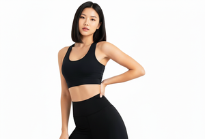 Conjunto de Dos Piezas de Leggings y Sujetador Deportivo para Mujer, Color Nude, Tres Cuartos, Color Sólido, Ecológico, Spandex/Nailon, Transpirable - Product Image 3