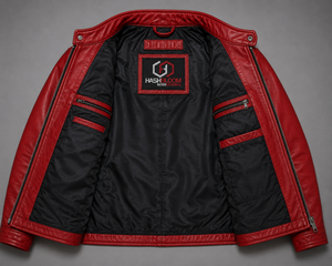 Veste en cuir d'hiver décontractée de qualité supérieure pour hommes, 100% cuir de vache véritable, écologique, logo personnalisé sur le devant, OEM - Product Image 4