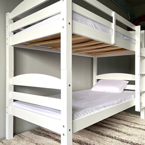 Cama Litera Blanca Minimalista Personalizable, Muebles de Madera para Dormitorio Infantil - Product Image 3